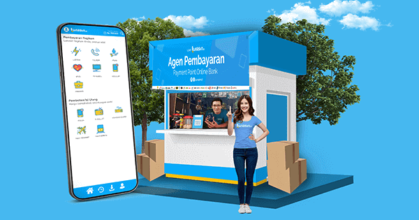 Aplikasi PPOB resmi Lunasin, menyediakan produk topup saldo e money, dengan harga murah dan produk lengkap